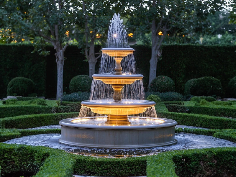 Water feature at entrance of Purva Estrella Lokhandwala Andheri West project