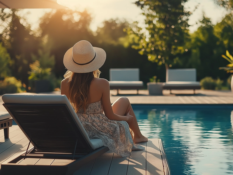 Leisure pool and deck area at Purva Estrella Lokhandwala Andheri West